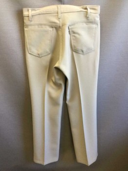 LEVI'S, Khaki Brown, Polyester, Solid, Poly Twill, Zip Fly, 4 Pockets, Belt Loops, Straight Leg,