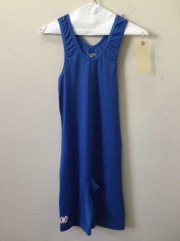 Unisex, One Piece, NL, Royal Blue, Synthetic, Solid, S, Royal Blue, Sleeveless