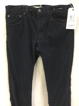 LEVI'S, Faded Black, Cotton, Solid, Corduroy, 5 + Pockets, 511