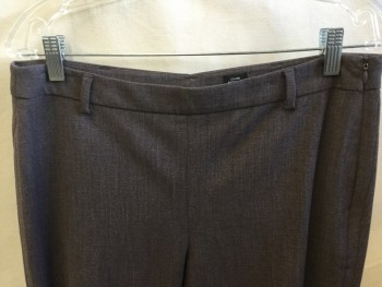 RW & CO, Gray, Plum Purple, Polyester, Viscose, Heathered, Pants:  1.5"waistband with Belt Hoops, Flat Front, Side Zip, 2 Pockets Back