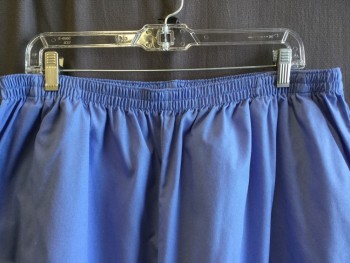 SCRUB, French Blue, Polyester, Cotton, Solid, 1.5" Elastic Waistband