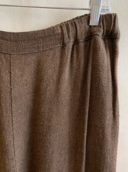 Womens, Pants, CP SHADES, Brown, Black, Rayon, Linen, 2 Color Weave, L, Elastic Waistband, 2 Pockets,