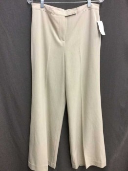 Womens, Suit, Pants, SHARAGANO, Oatmeal Brown, Polyester, Rayon, Heathered, W 31, 10, Zip Fly, Flat Front, Single Back Welt Pocket
