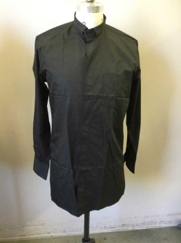 Unisex, Shirt, Ivy Robes, Black, Cotton, Polyester, Solid, 33, 15, 34