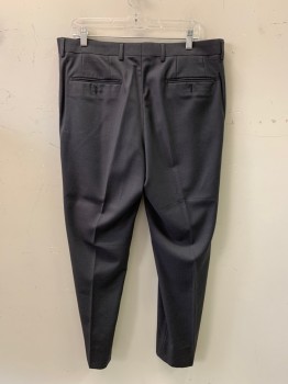 Mens, Suit, Pants, FRANCESCO DOMANI, Charcoal Gray, Viscose, Solid, 36/30, Flat Front, Side Pockets, Zip Front, Belt Loops