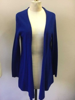BLOOMINGDALES, Royal Blue, Cashmere, Solid, Long Sleeves, Long Drapy Body