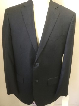 TASSO ELBA, Charcoal Gray, Wool, Solid, 2 Buttons,  Notched Lapel, 3 Pockets,