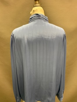WESTBOUND , Periwinkle Blue, Polyester, Solid, Stripes - Diagonal , L/S CF Placket with Buttons @ Neck 3