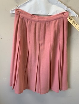 Womens, Skirt, HI TWEEN, Mauve Pink, Wool, W:25, Pleated