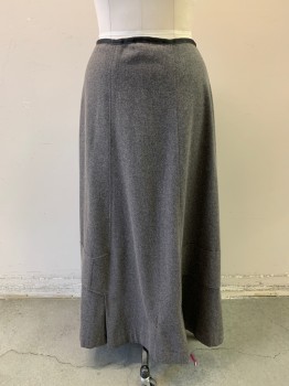 NL, Gray, Wool, Solid, Full Length ,horizontal Seams with 6'' Self Banding 10'' From Bottom