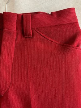 MR. WRANGLER, Wine Red, Polyester, Solid, F.F, 4 Pockets,