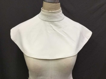 Unisex, Collar Tab, N/L, Cream, Cotton, Nun Guimpe: 1.5" Stand Collar with Velcro Closures in Back