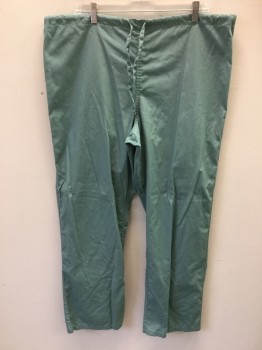 MOBB, Sea Foam Green, Poly/Cotton, Solid, Drawstring Waist, 2 Side Pockets, 2 Cargo Pockets, 1 Back Pocket