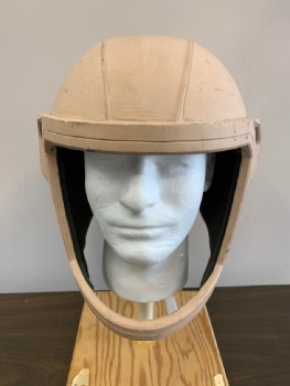 Unisex, Sci-Fi/Fantasy Helmet, MTO, Lt Beige, Fiberglass, Solid, Foam Padded Lining Inside, No Shield,