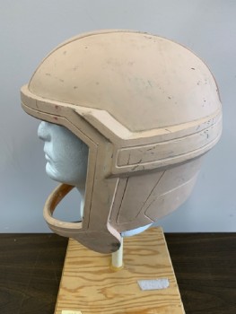 Unisex, Sci-Fi/Fantasy Helmet, MTO, Lt Beige, Fiberglass, Solid, Foam Padded Lining Inside, No Shield,