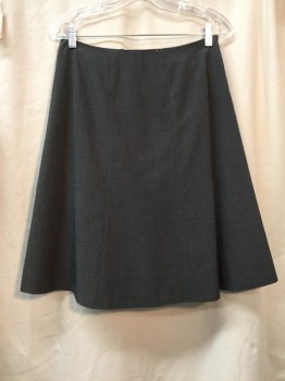 Womens, Suit, Skirt, CALVIN KLEIN, Heather Gray, Polyester, Rayon, Solid, 6, Heather Gray, Flare Bottom