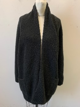 Womens, Cardigan Sweater, VINCE, Black, Wool, Cashmere, S, No Closures, 2 Pockets, Nubby