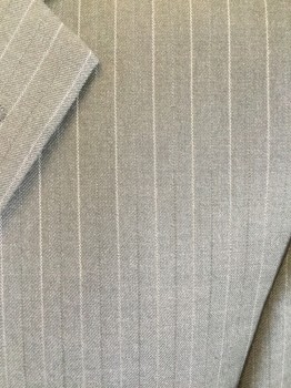 ALFANI, Dk Gray, Lt Gray, Wool, Stripes - Pin, Gray Pinstripe with Self Stripe, 2 Buttons,  Notched Lapel, 3 Pockets,