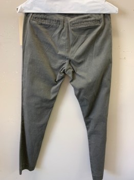 Womens, Pants, ATM, Gray, Cotton, Elastane, Solid, 2, 4 Faux Pockets, Flat Front, Skinny