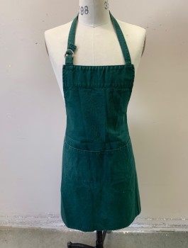NL, Forest Green, Cotton, 2 Front Pockets, Silver Round Buckles at Neck