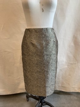 Womens, Skirt, N/L, Gold, Polyester, Metallic/Metal, Solid, W30, Back Zipper, Textured with Black Threading