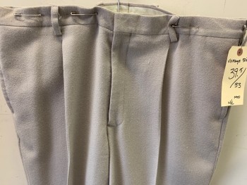 Mens, Pants, N/L, Putty/Khaki Gray, Wool, Solid, 33, 39, Single Pleat,  4 Pockets,