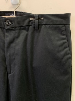 DOCKERS, Black, Cotton, Solid, F.F, 4 Pockets, Zip Fly