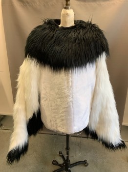 Unisex, Walkabout, MTO, Black, White, Synthetic, Foam, Bird - CRANE, Body with Wings, CB Zipper, Holes at Seam for Hands to Come Out of Wings, 4-Pieces