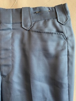 N/L, Steel Blue, Polyester, Solid, F.F, 4 Pockets,