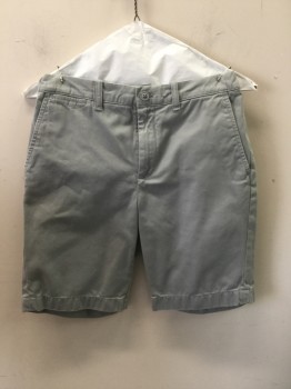 Childrens, Shorts, CREW CUTS, Slate Gray, Cotton, Solid, 14, Flat Front, Zip Fly, 4 Pockets, Elastic Back Waistband