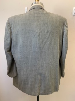 EAGLESON'S , Gray, Black, Wool, Plaid, 2 Buttons, Single Breasted, Notched Lapel, 3 Pockets