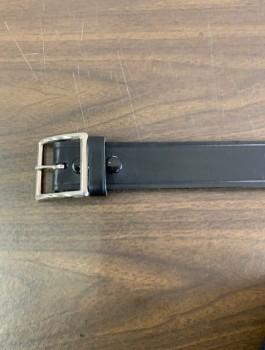 NL, Black, Leather, Solid, Silver Buckle