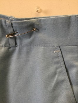 Mens, Pants, WOOLRICH, Baby Blue, Poly/Cotton, Solid, Ins:30, W:33, Flat Front, Straight Leg, Zip Fly, 4 Pockets, Belt Loops,