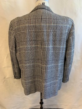 RSM, Black, White, Yellow, Lt Blue, Red, Wool, Plaid, Houndstooth, Single Breasted, 2 Buttons, Notched Lapel, 3 Pockets, 2 Button Cuffs, 1 Back Vent