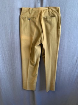 Mens, Pants, NL, Tan Brown, Polyester, 30/29, Side Pockets, Zip Front, F.F, 2 Welt Pockets