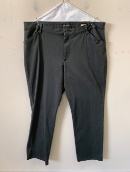 Womens, Pants, LEE, Faded Black, Cotton, Polyester, Sz.16, Twill, Mid Rise, Straight Leg, Zip Fly, 4 Pockets, Belt Loops