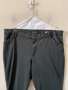 Womens, Pants, LEE, Faded Black, Cotton, Polyester, Sz.16, Twill, Mid Rise, Straight Leg, Zip Fly, 4 Pockets, Belt Loops