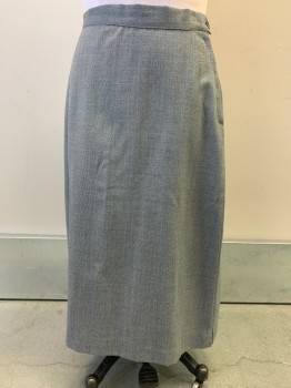 Womens, 1940s Vintage, Suit, Skirt, Geyermans, Gray, White, Wool, 2 Color Weave, H: 42, W 29, Hem Below Knee, Side Zip, Vertical Seams