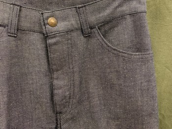 Womens, Pants, LEVI'S, Navy Blue, White, Cotton, 2 Color Weave, W 26, Twill, Sta-Prest, Zip Fly, 5 Pockets, Belt Loops
