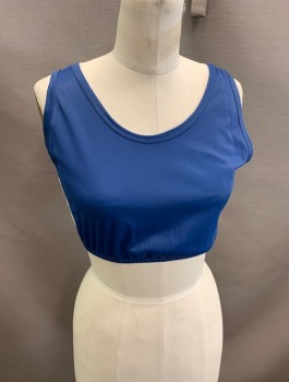 Womens, Athletic, HOT SPORTSWEAR, Blue, White, Nylon, Color Blocking, Small, Crop Top Athletic Leisure, Pullover,