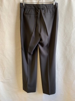 Womens, Suit, Pants, ANNE KLEIN, Dusty Brown, Polyester, Solid, 4, F.F, 4 Faux Pckts, Belt Loops, Zip Fly,