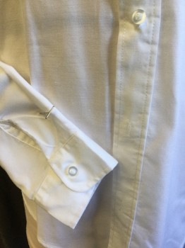 FRENCH TOAST, White, Cotton, Polyester, Solid, (MULTIPLE)  Collar Attached, Button Down, Button Front, 1 Pocket, Long Sleeves, Curved Hem