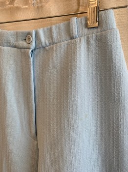 Womens, Pants, FIRE ISLANDER, Baby Blue, Nylon, Solid, 26, 24, Zip Front, Button Closure **Small Stains