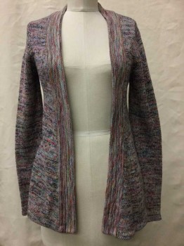 Womens, Sweater, Multi-color, Cotton, S, Open Front