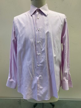 Enzo, Lilac Purple, Cotton, Solid, L/S, Button Front, Collar Attached