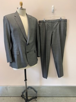 MTO, Dk Gray, Wool, Notched Lapel, Single Breasted, Button Front, 2 Buttons, 3 Pockets