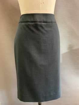 Womens, Suit, Skirt, EDWARDS, Charcoal Gray, Polyester, Solid, 26, Straight Fit, Back Zipper