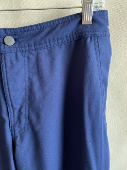 GREY'S ANATOMY BARCO, Navy Blue, Polyester, Rayon, Solid, Elastic Waistband, 2 Pockets, Zip Fly, 1 Cargo Pocket, 1 Back Pocket