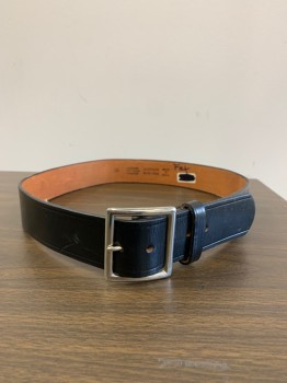 NL, Black, Leather, Silver Open Buckle