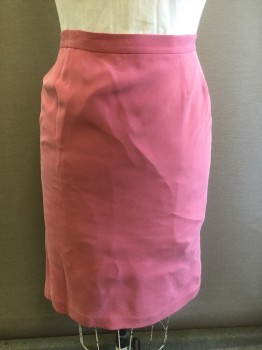 Womens, Suit, Skirt, JONES NEW YORK SUIT, Mauve Pink, Silk, Solid, 20W, Elastic Waist in Back, Side Zipper and Button Closure, Pencil Skirt, 1990's/2000's